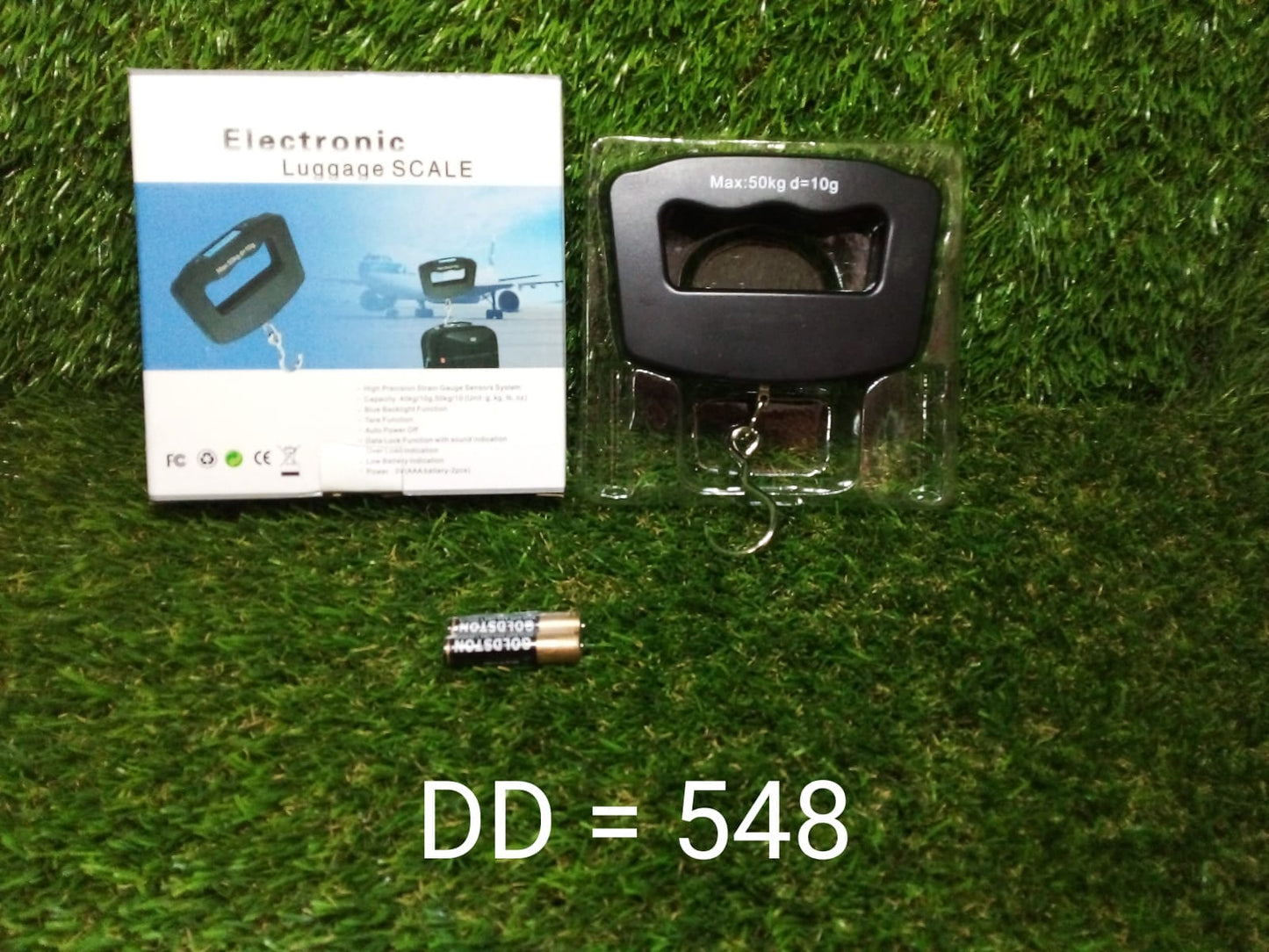 Black Digital Portable Luggage Scale with LCD Backlight (50 kg) - GurStore