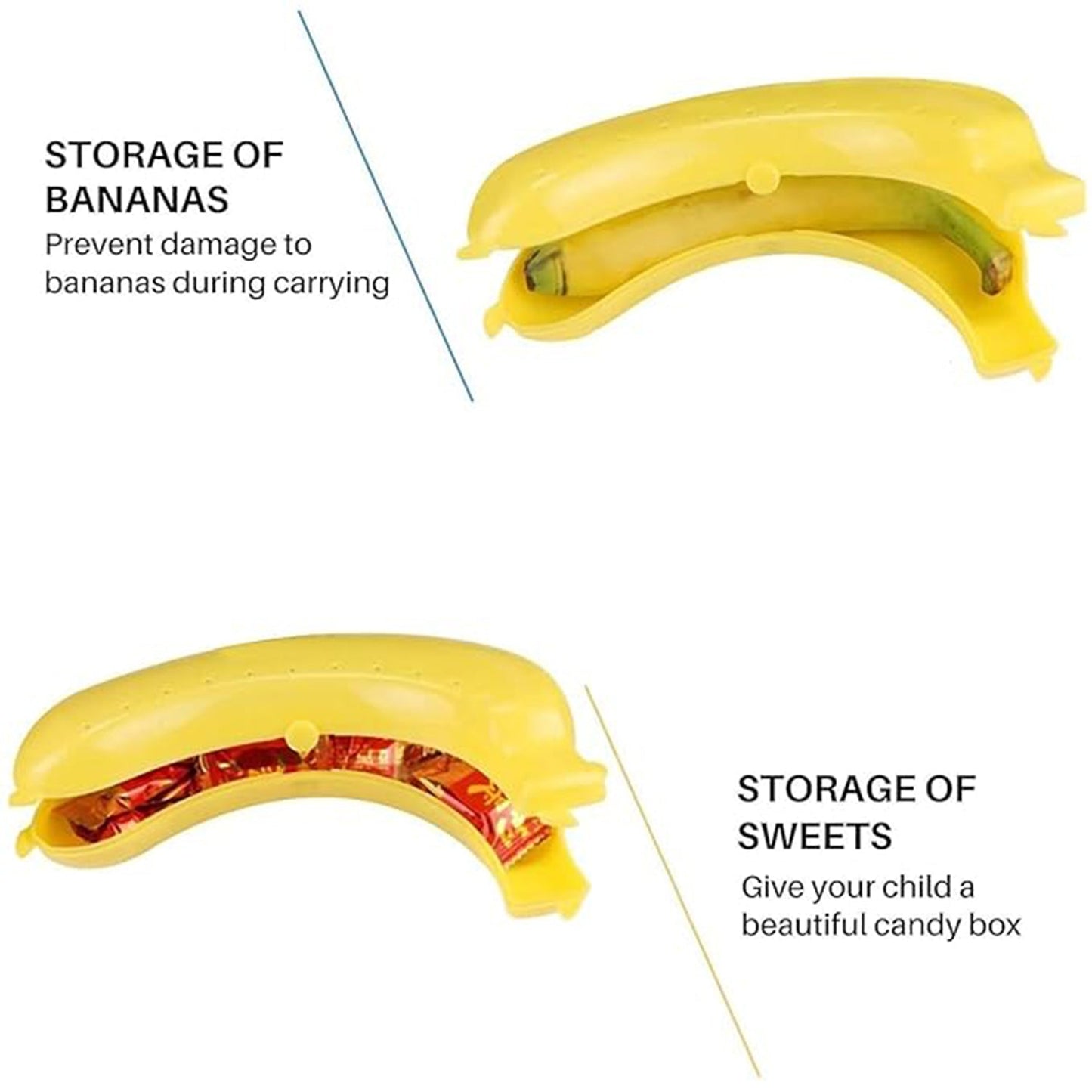 “banana shaped lunch box yellow”