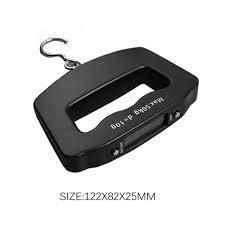 Black Digital Portable Luggage Scale with LCD Backlight (50 kg) - GurStore