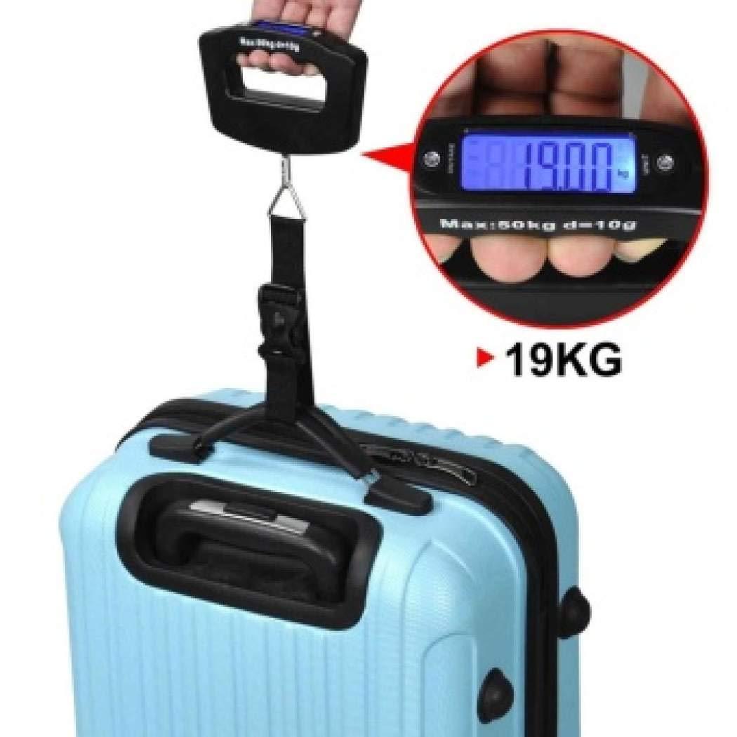 Black Digital Portable Luggage Scale with LCD Backlight (50 kg) - GurStore