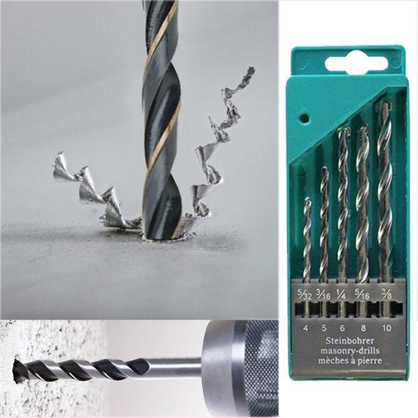 Metal Drill Bit Set (Multicolor, 5 - Piece) - GurStore
