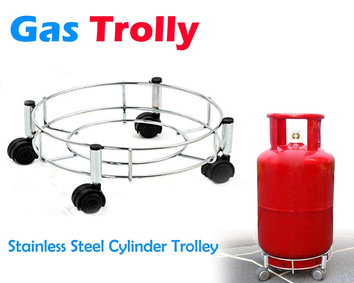 Stainless Steel Gas Cylinder Trolley - GurStore